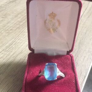 PREMIER DESIGNS Seascape Brilliant Blue Silver Ring Woman’s Jewelry